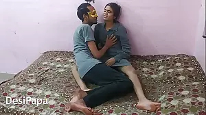 Indian girl gets a push in the pussy from a guy in a passionate video