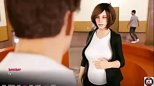 3D animation featuring a busty teen with big tits