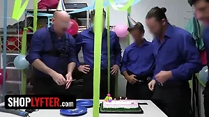 A young girl gets arrested by cops and coerced into threesome