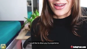 A French girl satisfies her cravings with a handsome Latino she met on a dating website while blindfolded
