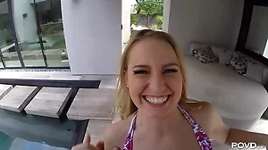 Scarlett Sage's outdoor escapade with a gorgeous American blonde