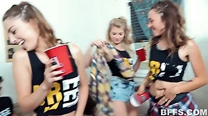Sorority sisters have a crazy cum-filled dorm party