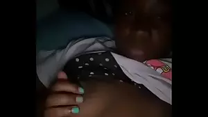 Black milf with big tits in lesbian action